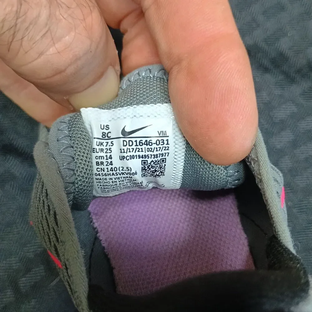 Nike Air Max 270 Smoke gray/pink Sneakers Shoes (Toddler Size 8C) #DD1646-031